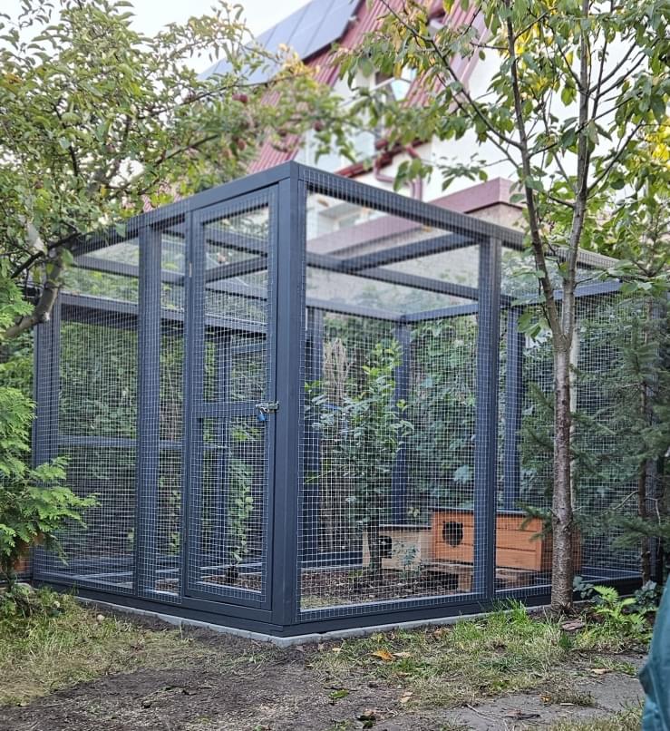 widok na półki i słupek do wspinania we wewnątrzu kotiery